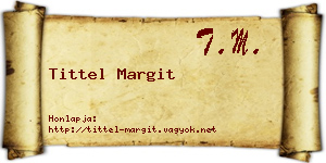 Tittel Margit névjegykártya